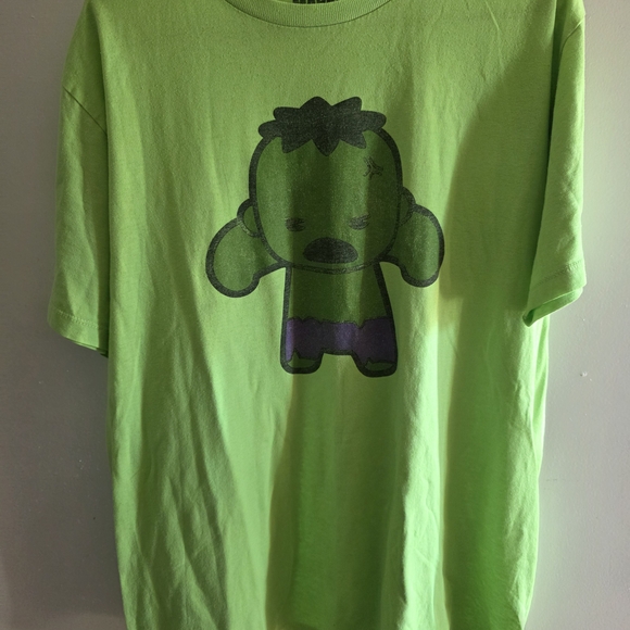 Marvel Other - Marvel Hulk Chibi T-Shirt (2013) – Mad Engine – Neon Green – Size L
